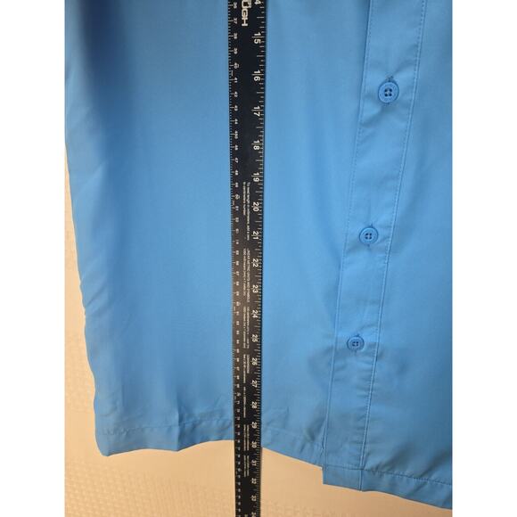Habit Men's UPF 40+ UV Protection Fishing Shirt Size Small Blue - Picture 4 of 9